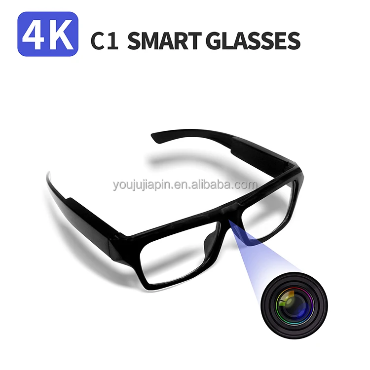 32GB Covert Spy Glasses Invisible 5MP Camera Lens 2K UHD Video & Sound Recorder 