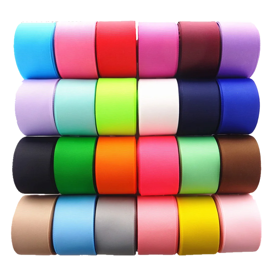 Factory Wholesale Custom 196 Solid Color Grosgrain Ribbons Gift Packaging DIY Handmade Materials