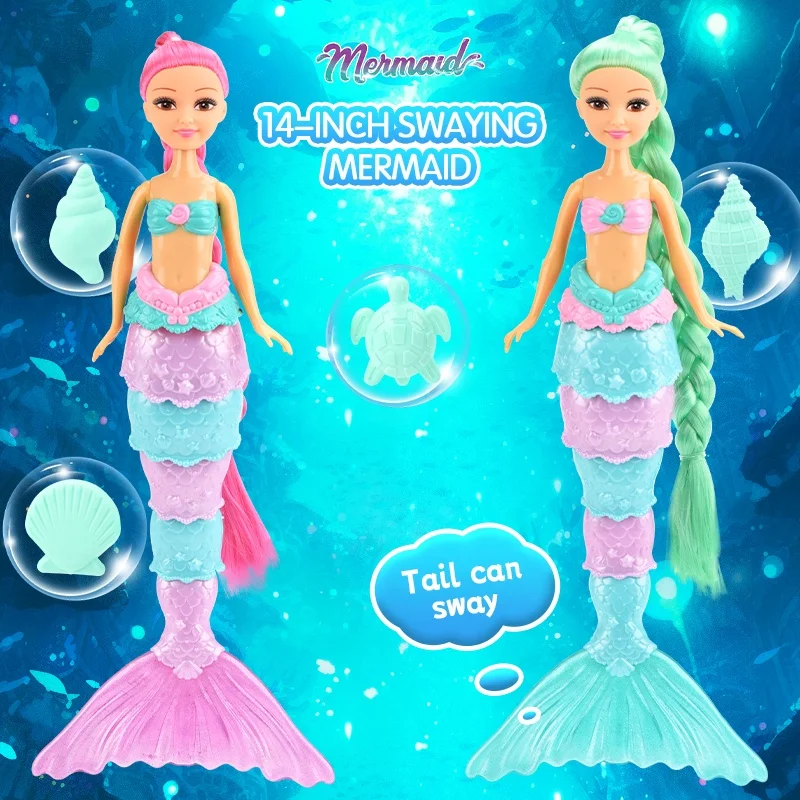 Jouets D'eau Sirène - Lot De 4 Sirènes En Plastique Luminescentes Pour Bain, Piscine, Plage - 13,6x4,2 Cm - Couleurs Variées