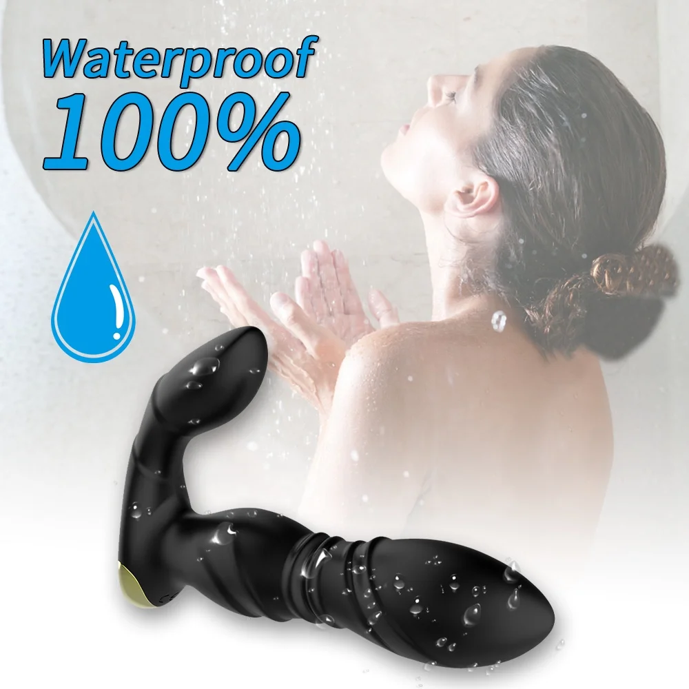 anal stoß vibrator Realistischer Stoßender Anal-Vibrator mit Fernbedienung, 8 Stoß- und 8  Vibrationsmodi Prostata-Massagegerät Vibrierender Butt Plug für Männer