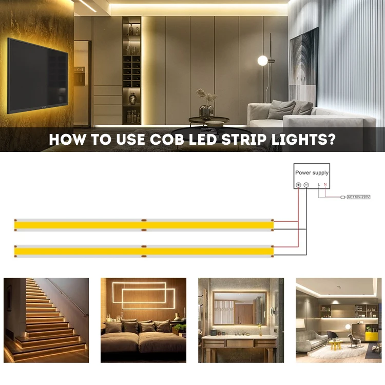 Support Custom Led Rope 3 4.5 5 8 10 12 mm 12v 24v 320 420 480 504 528 576 630 640 810 840 896chips Cob Led Strip Ribbon