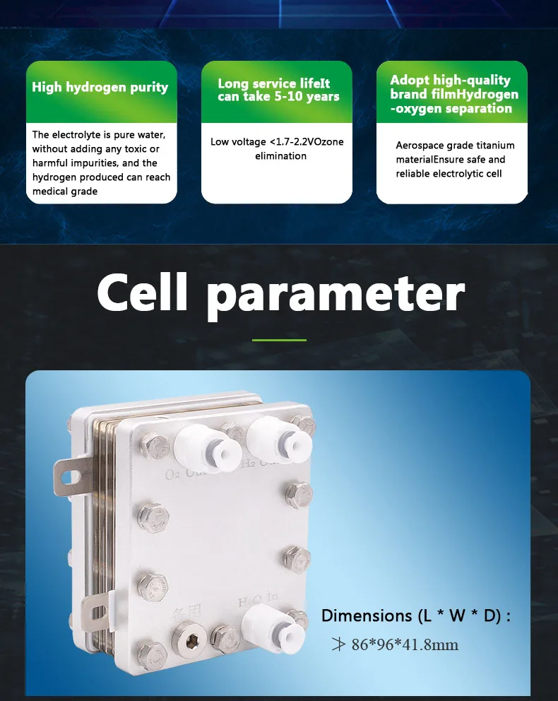 50Ml PEM Hydrogen Fuel Cell Electrolyzer - Efficient Water Electrolysis ...