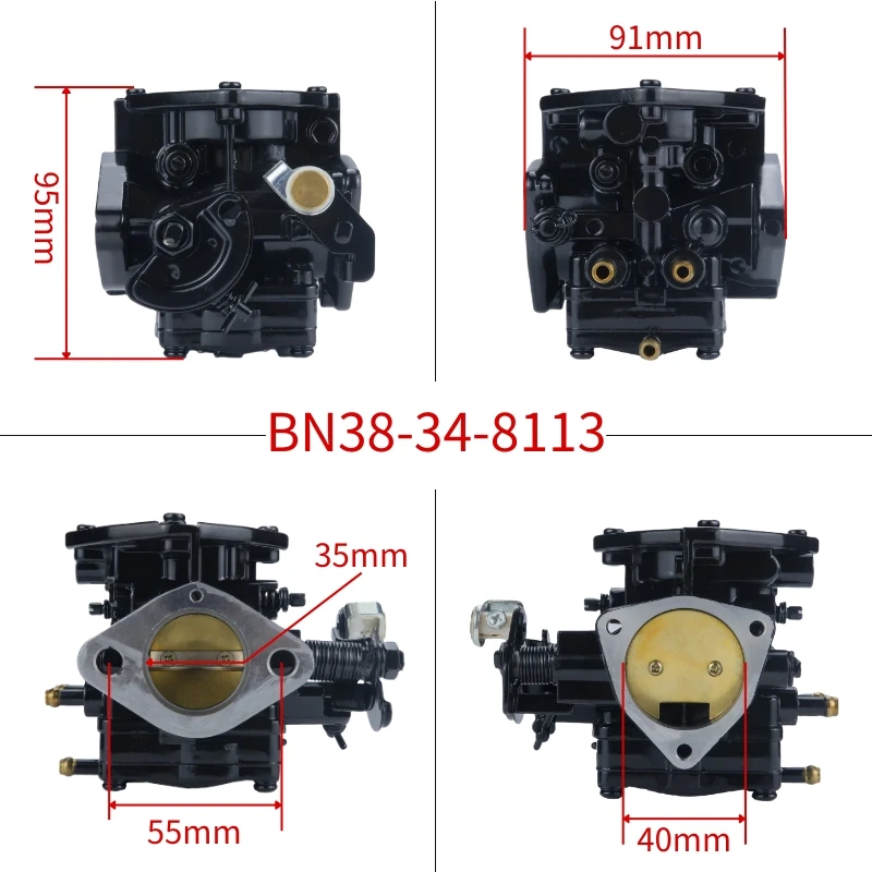 BN38-34-8113 Mikuni 38mm Carburetor for 95 Polaris SLX 780, 2