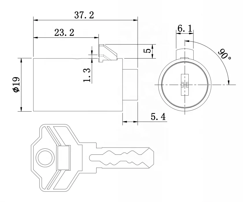 
Безопасный замок для хранения ключей от производителя из цинкового сплава с Т-образной ручкой 