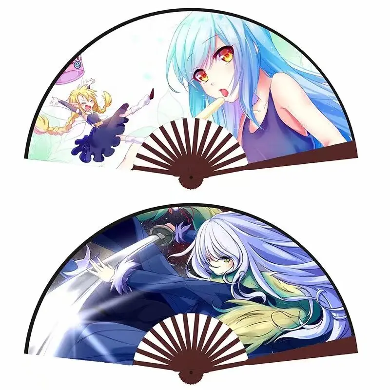 Оптовая продажа, бутик Vigreat, подарочные изделия из бамбука, поклонники ручной бумаги с принтом аниме на заказ