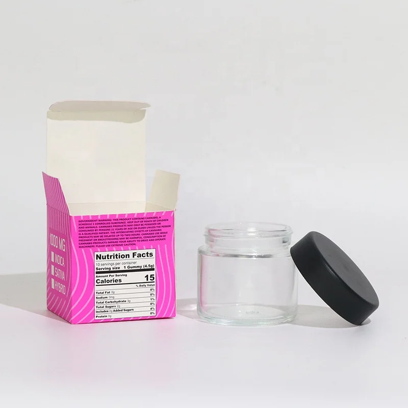 Custom Concentrate Dab Wax Glass Extract Containers Packaging Paper Boxes Jar Packaging Card Box