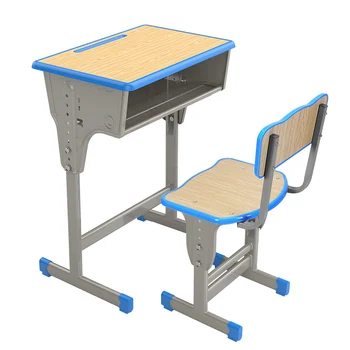 Factory Direct Comfortable Metal Children's Desk Chair Modern Design Study Desk for School Home Office Training Institution