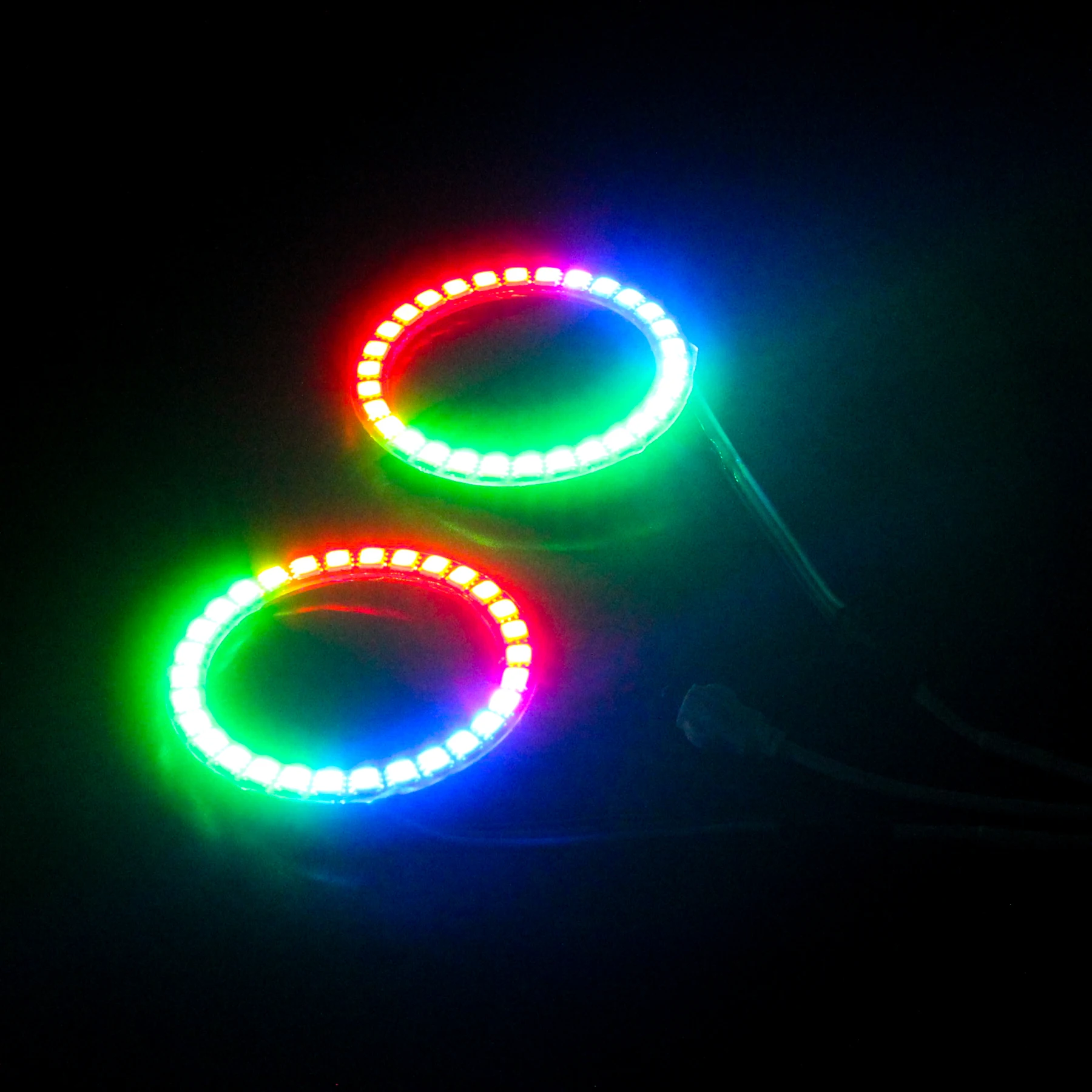 White Angel Eyes Halo Ring Lighting Kit For Headlight Retrofit — iJDMTOY.com