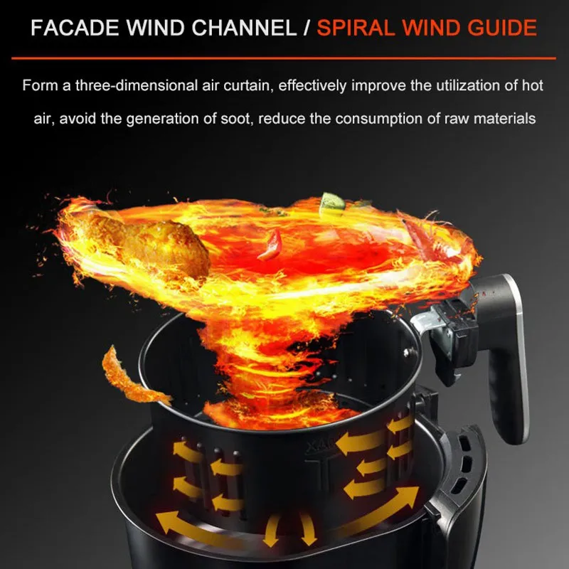 
Большая Емкость масла сенсорный экран со светодиодной подсветкой цифровой контроль непрерывная фритюрницы глубоко электрическая воздушная фритюрница с двумя решетками 