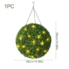 Sfera sospesa verde 36 cm con luci