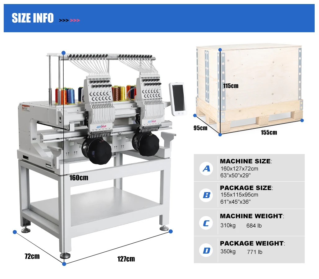 New Arrival Computerized Embroidery Machine Qh-xc1202 - Buy Two Heads ...
