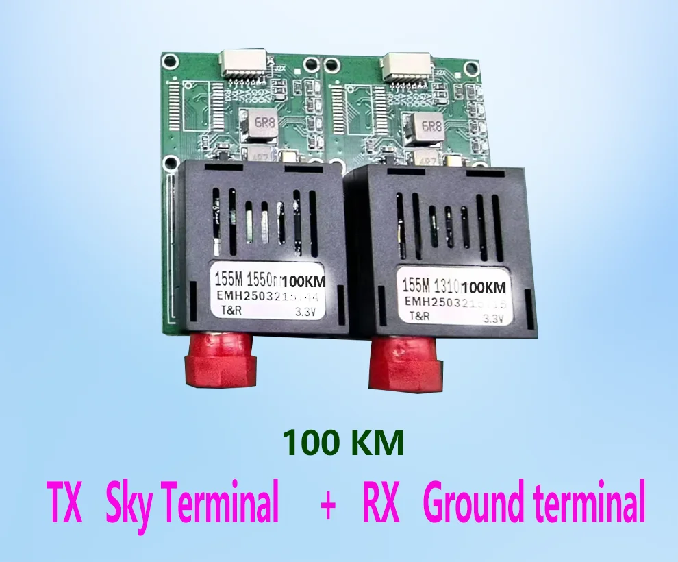 60KM Optical Fiber Transceiver Module Specialized for Drone SC/FC/LC/ST Interface UART/TTL/SBUS Fiber Optic Converter FPV