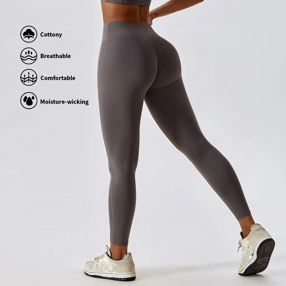 Custom Breathable Quick Dry Nylon High V Shape Yoga Pants Workout ...