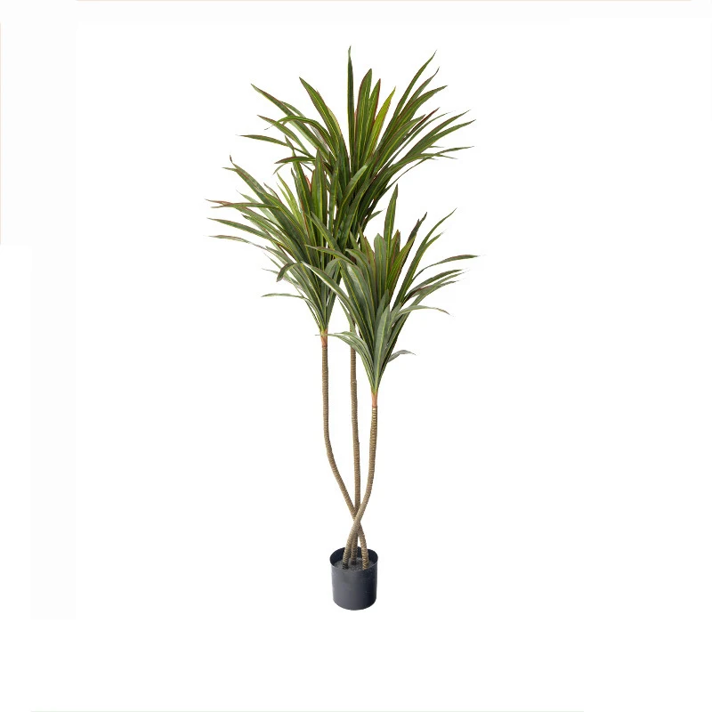 PZ10 Quality Assurance Ecological Simulation Decoration Green Plant Sago Cycas Dracaena Artificial Office Plants With Pot