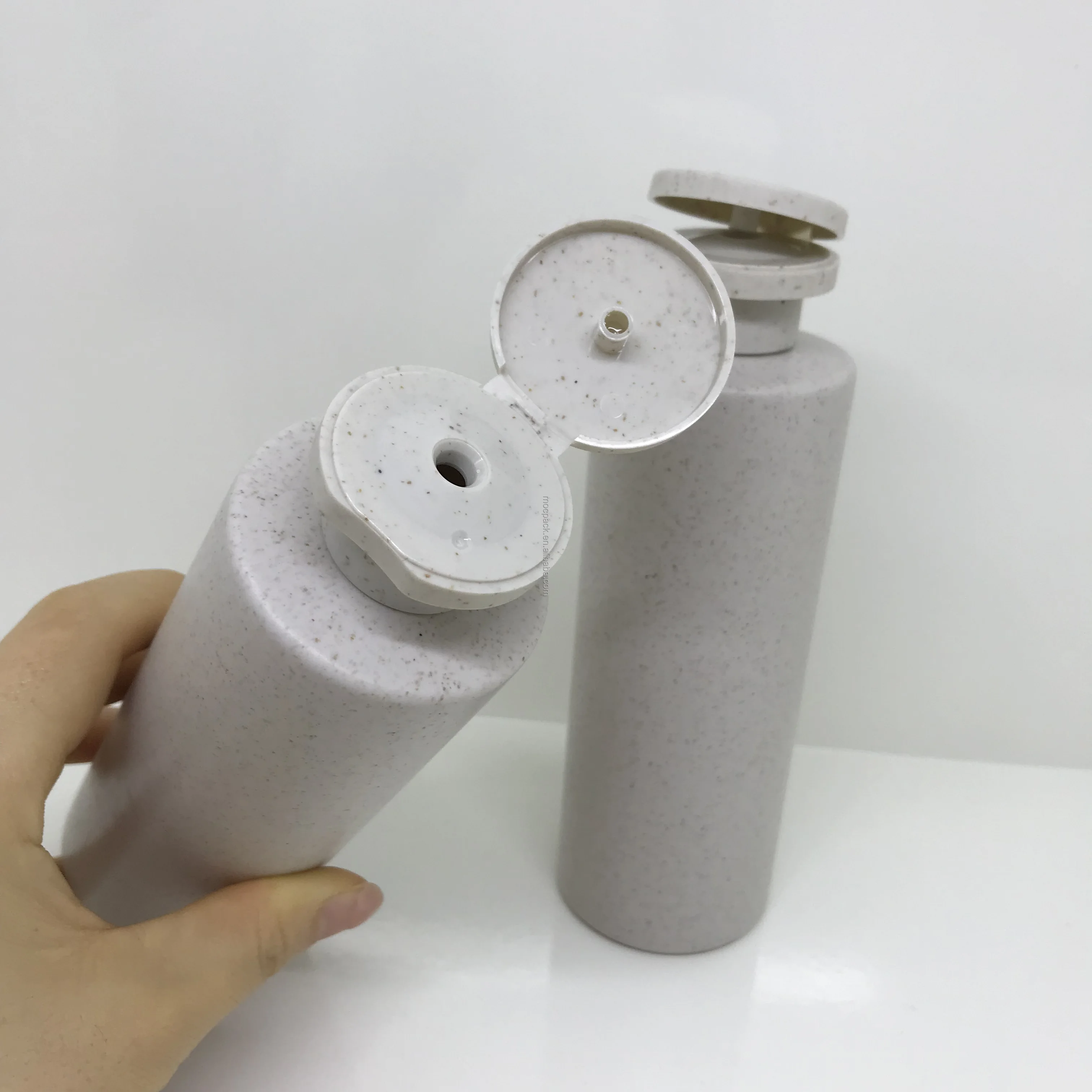 product biodegradable wheat straw bottle 250ml lotion remover shampoo bath care liquid packaging bottle-30