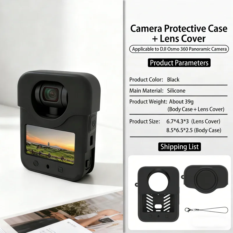 product manufacturer high quality silicone case for dji osmo 360 camera body protective waterproof dustproof action camera accessories-11