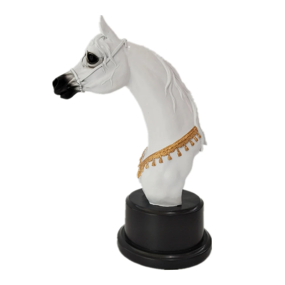 SHUNXU Arabian Horse Trophy Black Resin Arabian Horse Head Sculpture