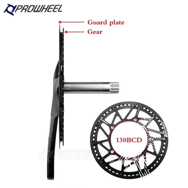 Prowheel 130BCD шатун со звездочкой 170 мм рукоятки 56Y 58Y 60Y с передних звездочек каретка складной звездочками для велосипеда BMX ручки