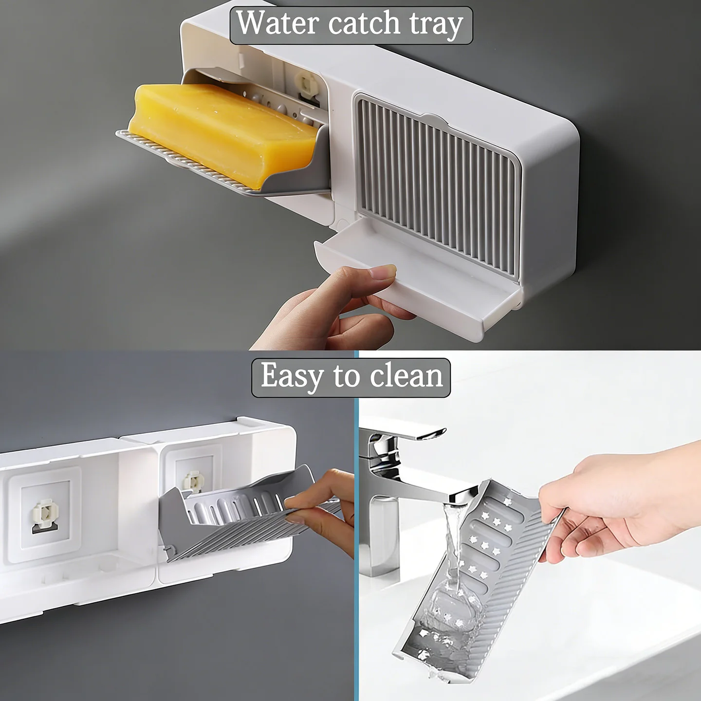 Self-Draining Wall Mounted Soap Holder