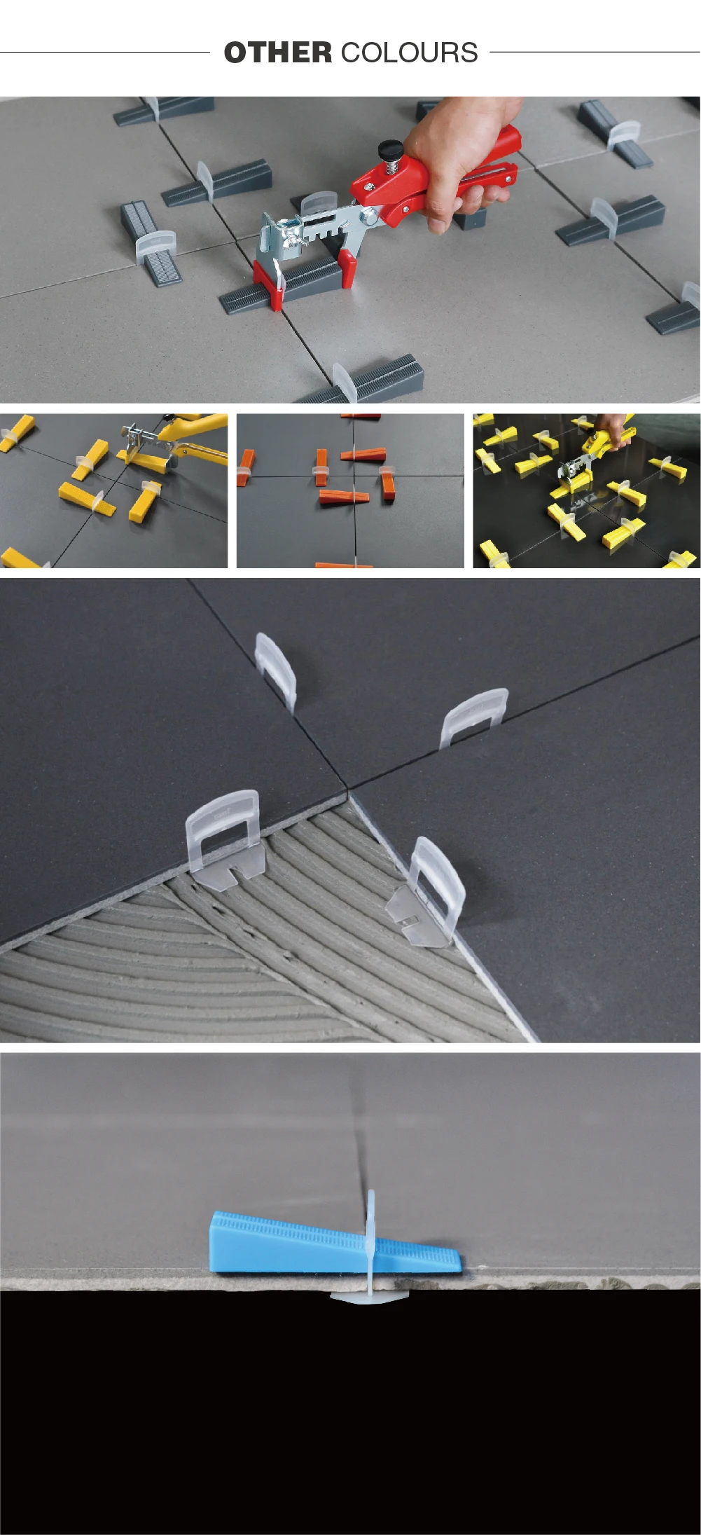 Selfleveling Tiling Spacer Reusable Tile Leveling System 1mm For