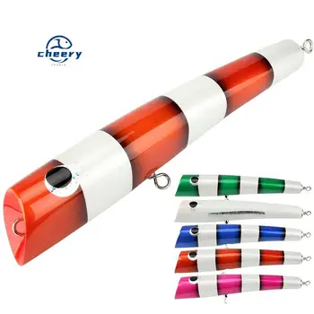 CHEERY 120g24cm Wooden Popper Lure for Saltwater Fish & Trout Floating Offshore Boat Trolling Artificial Hard Bait Without Hooks – Popper – view 2