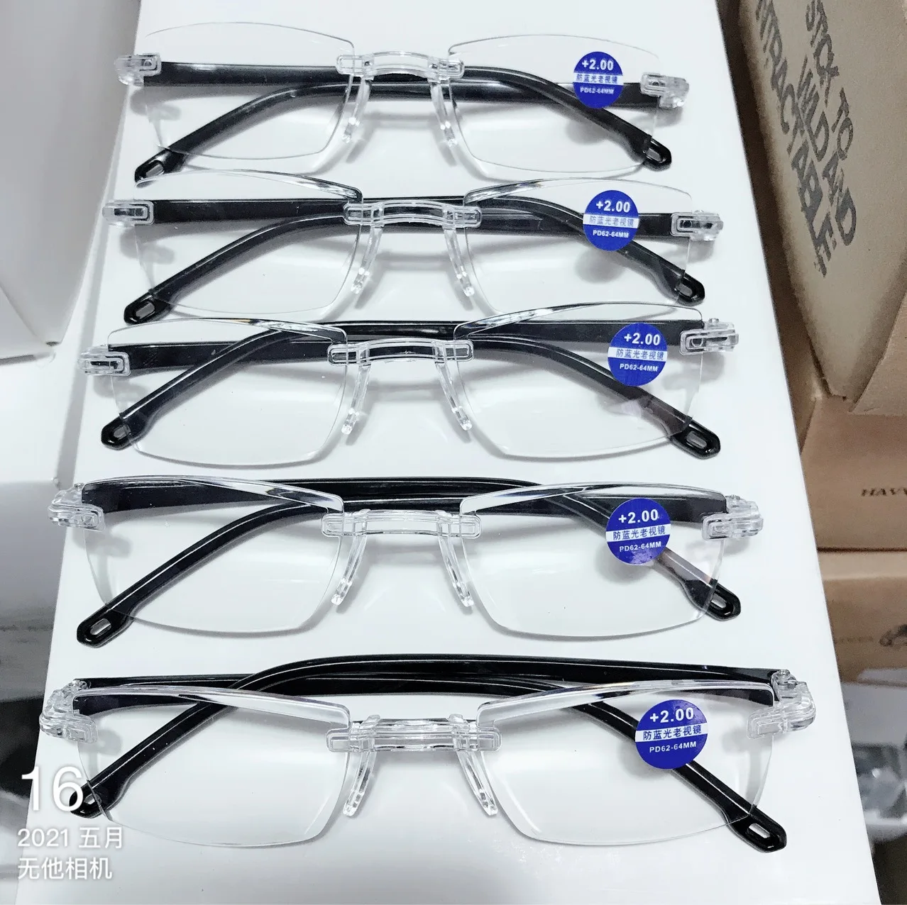 Cheap Rimless Reading Glasses New Vintage Reading Eyeglasses Diamond