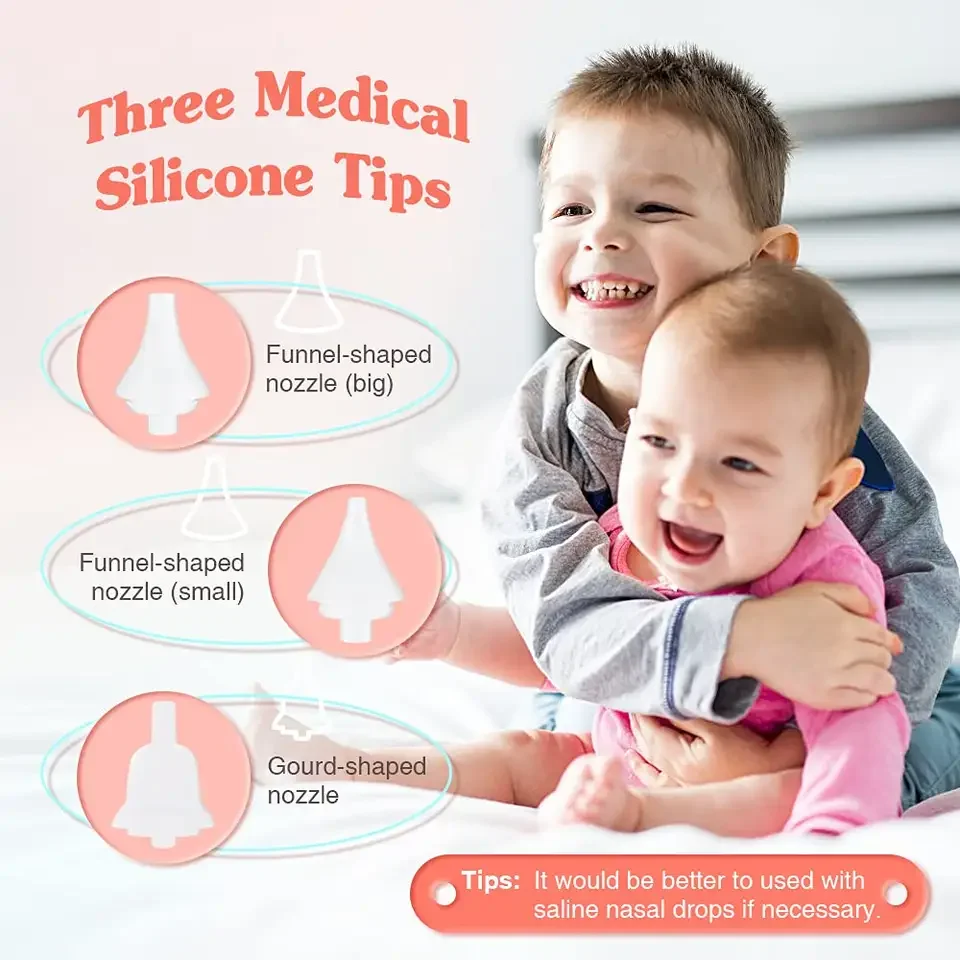 Электрический силиконовый носоусадочный аспиратор PAKISS с музыкальным очистителем для носа