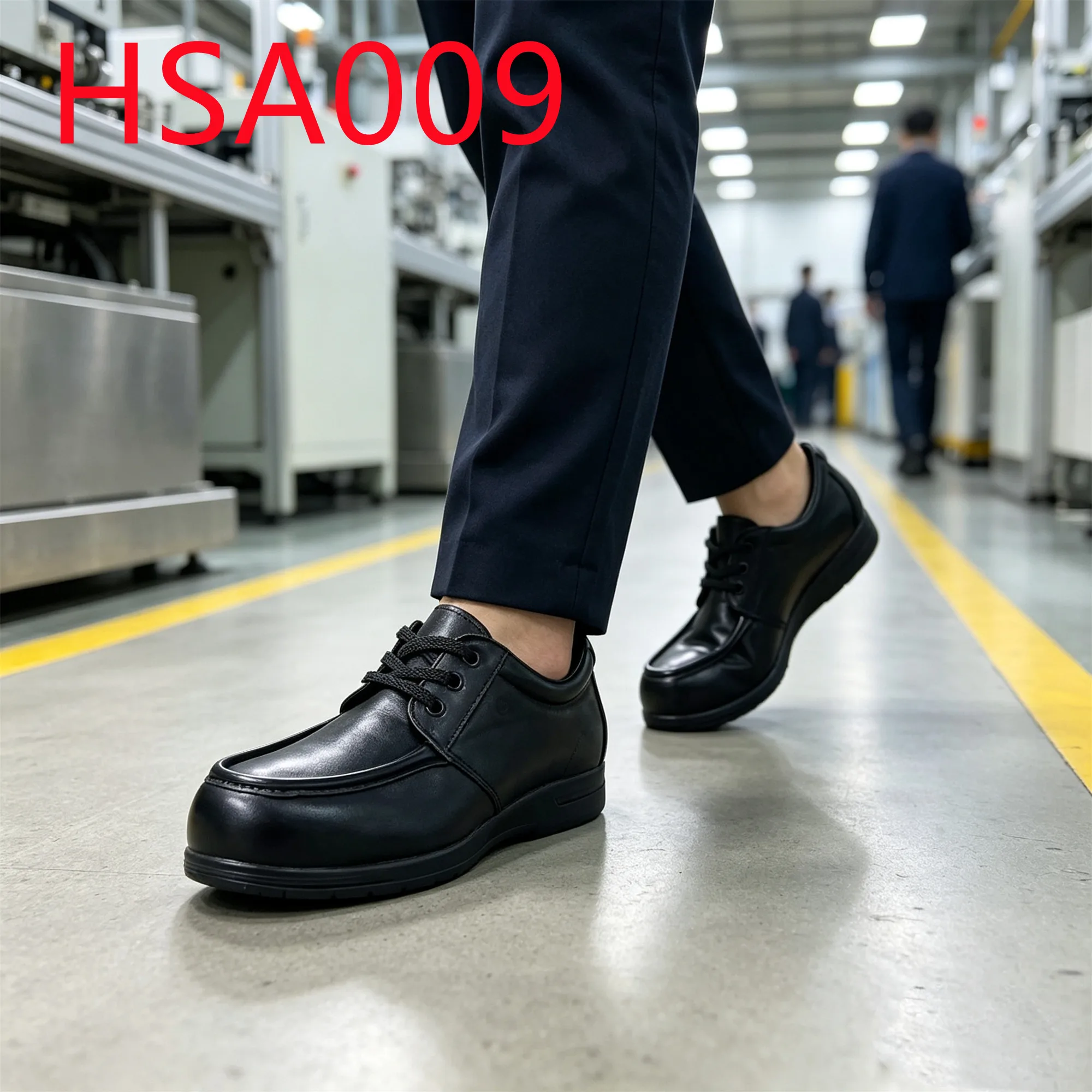 HY,Site Inspection Lace-up Style Full Grain Leather Manager Safety Shoes Steel Toe Insert Hua Singh Leader Work Shoes HSA009