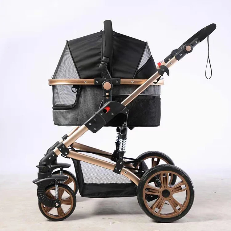 Designer's Luxury Pet Stroller - Carrier with Multi-function Designed