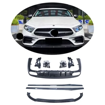Carbon body kit For Mercedes Benz CLS Class C257 W257  front lip rear lip Diffuser Side skirts for  CLS350 4MATIC 18-21
