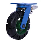 Heavy duty cast iron core Rubber wheel 6/8/10/12&quot; super heavy duty iron core steel swivel casters