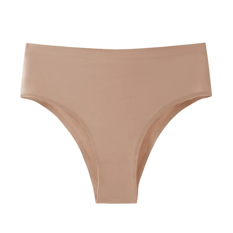 High Waist Cheeky Style Satin Silk Women Seamless Bikini Underwear