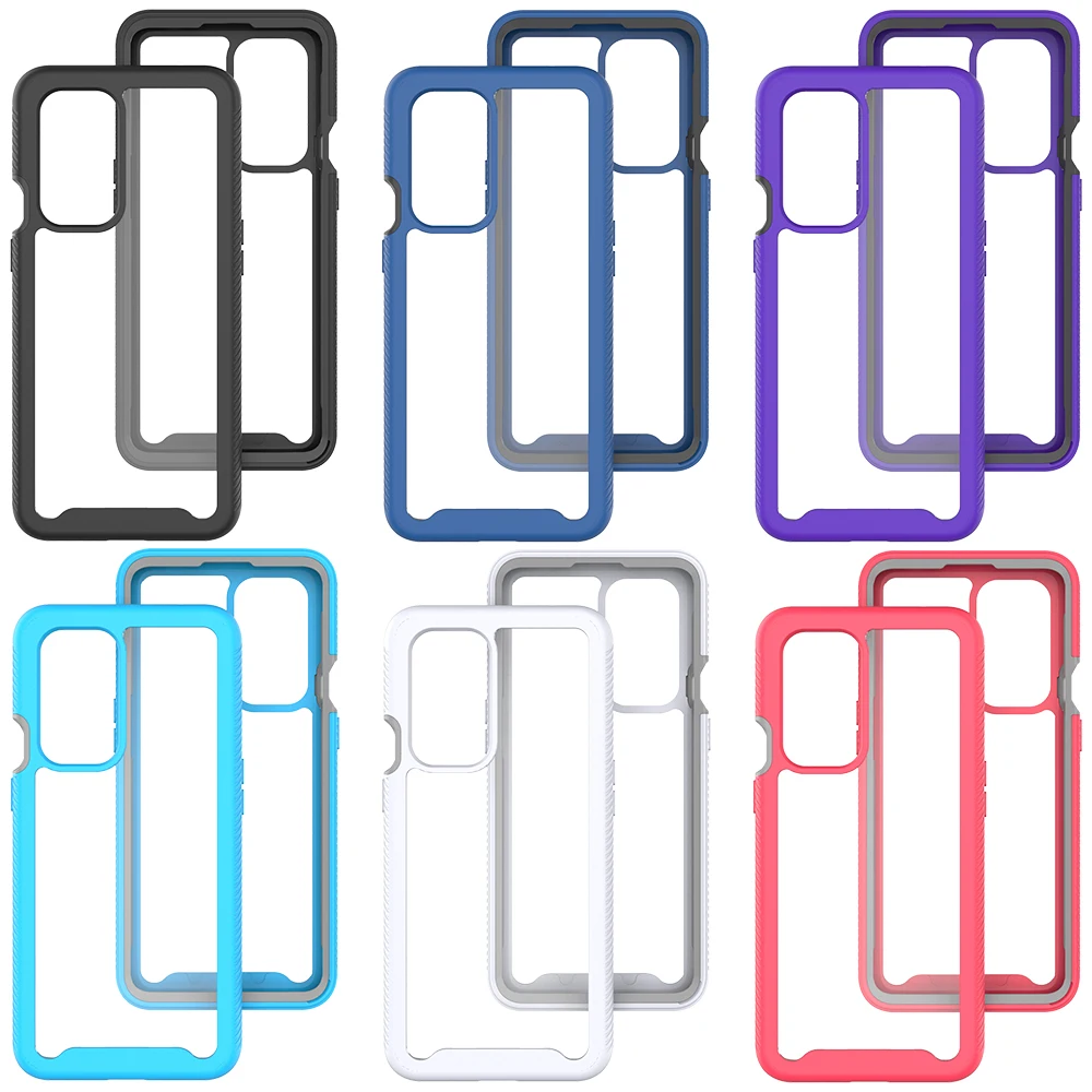 Rubber Frame Armor Grade Defender PC TPU Rugged Shockproof Case For OnePlus Nord N300 N200 N10 N20 10T 10 Pro 5G Cover