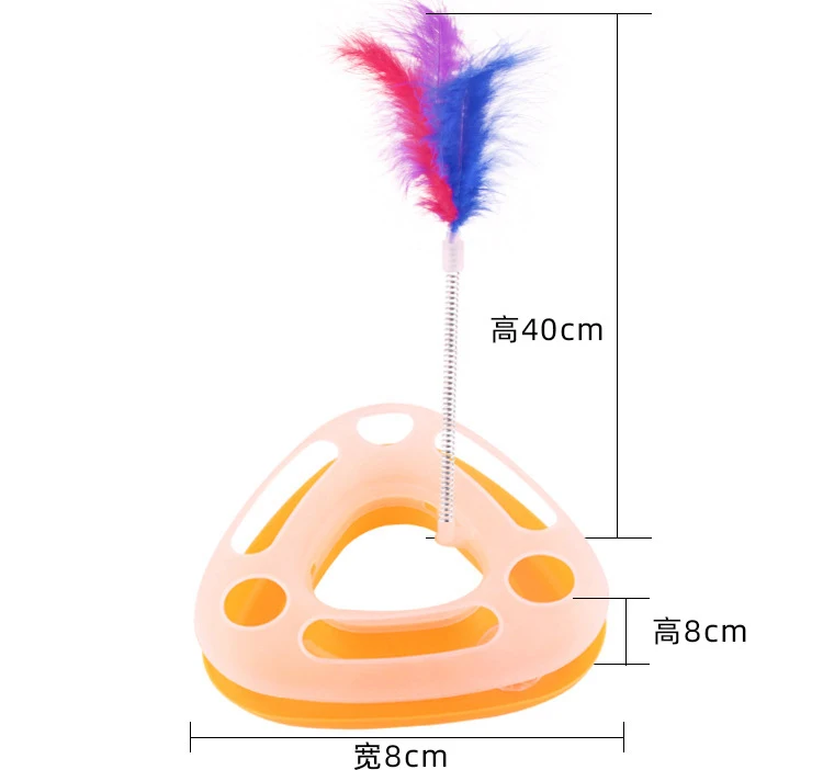 1PC Cat Kitten Toy Teaser Interactive Stick Toy Pet Cat Turkey Feather Wand Teaser With Bell Cat Training Tools Pet Supplies