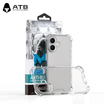 ATB For iphone16 phone case Crystal Clear Not Yellow for iPhone 16 15 14 Pro Max Plastic Plain Hard Shell Clear Phone Cover