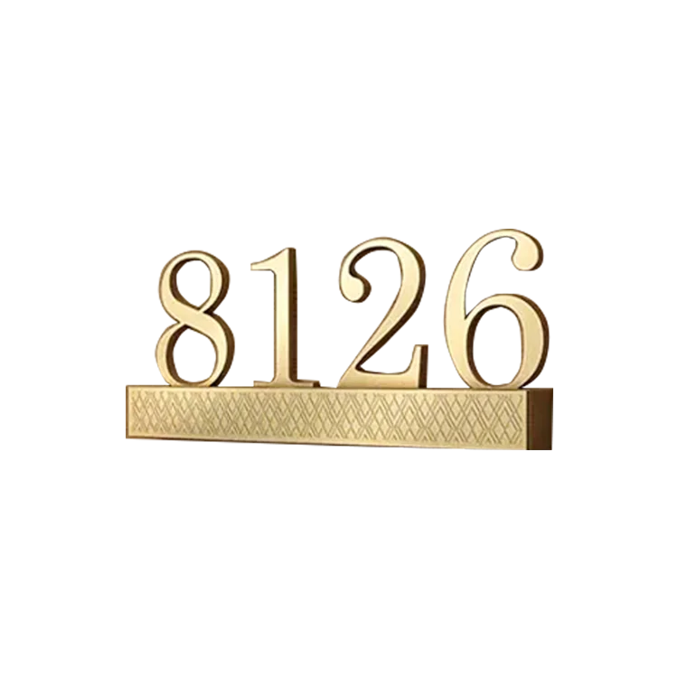 Золотая матовая вывеска из нержавеющей стали со светящимся вывеской табличка с номерами для кафе табличкой за пределами светового