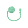 ลูกบอลเชือกฝ้ายพร้อมเชือก ขนาดเล็ก 3 ซม. สีเขียว