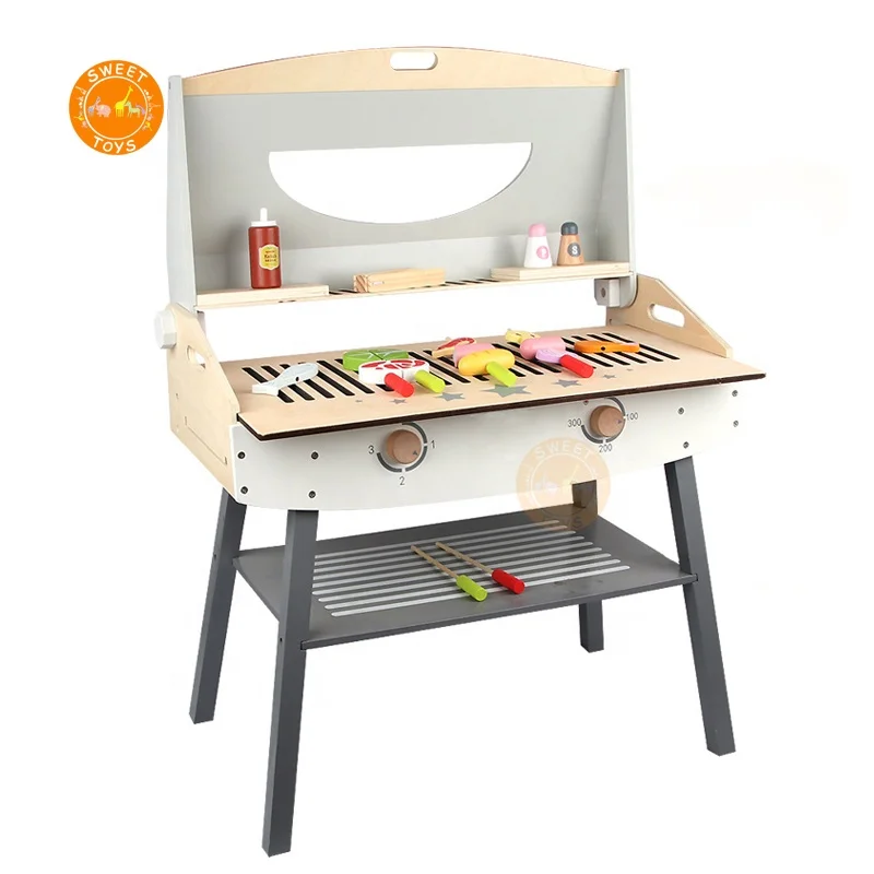 childrens wooden bbq set