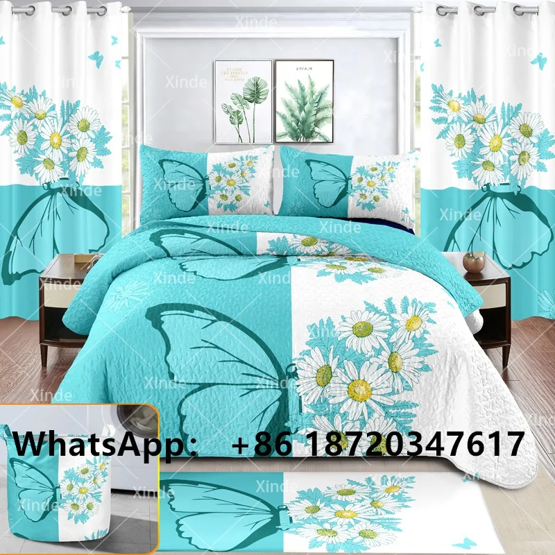 Lilianna Low Moq Bedspread 8 Pieces Set King Size In Stock Bed Quilted