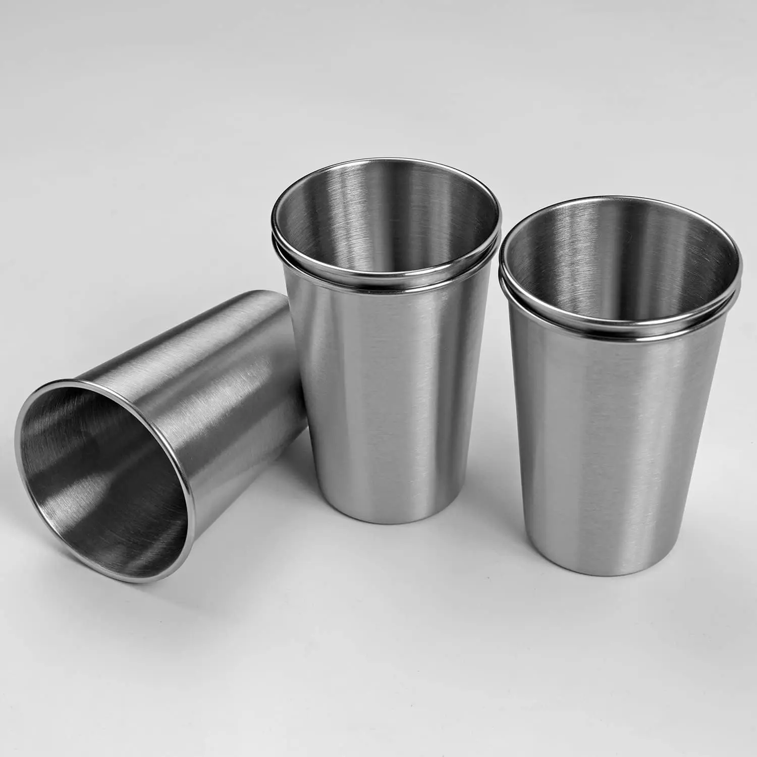 Stainless Steel Cups,Stackable Pint Cup Tumblers For Travel,Healthy