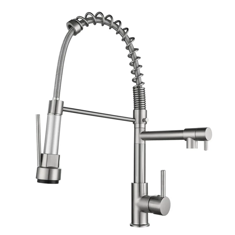 Cheap Chromed Hot And Cold Water Mixer Valve Pull Down Sink Water Tap