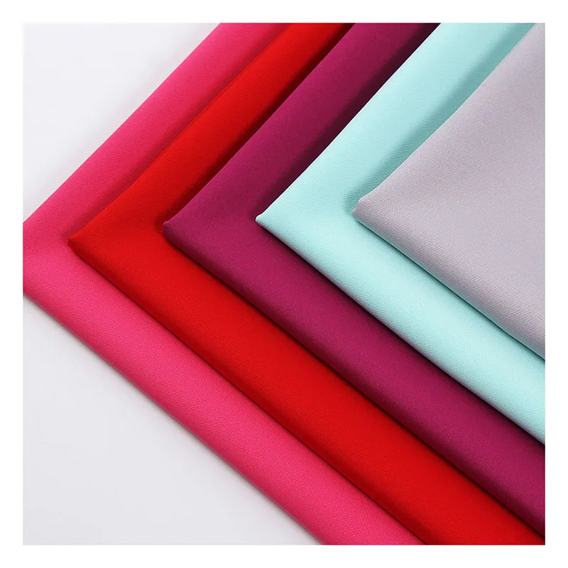 96 Polyester 4 Spandex Double Layer Poly Four Way Fabric for Women Dress  Garment