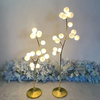 Iron plating wedding road guide 1.5 meters cotton tree stage ornaments bubble lights wedding road guide layout decorative lights