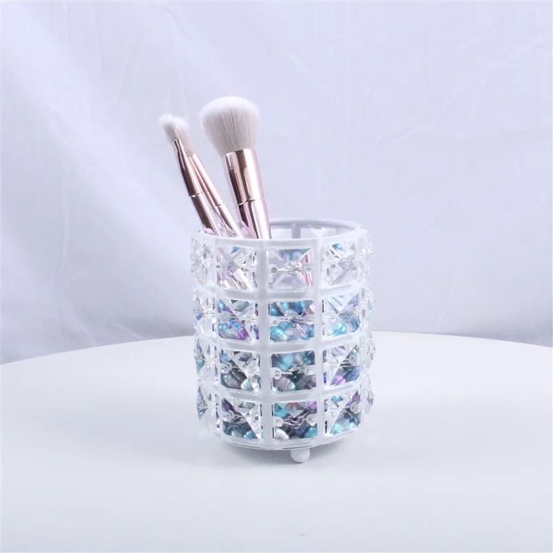 Porte-cuillère Argenté Avec Cristal Diamant écrasé – Pour Pinceaux, Stylos – UK