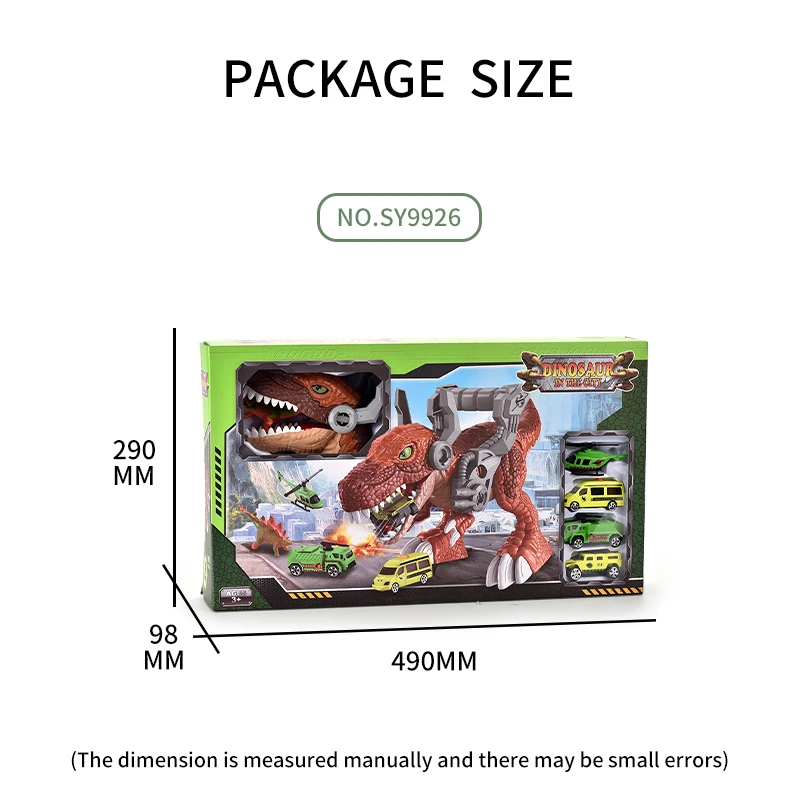 Plastic Animal Model Toys Set Assemble Dinosaur Tyrannosaurus Dinosaur Capture Car Game Toys With Dinosaur Models for Kids