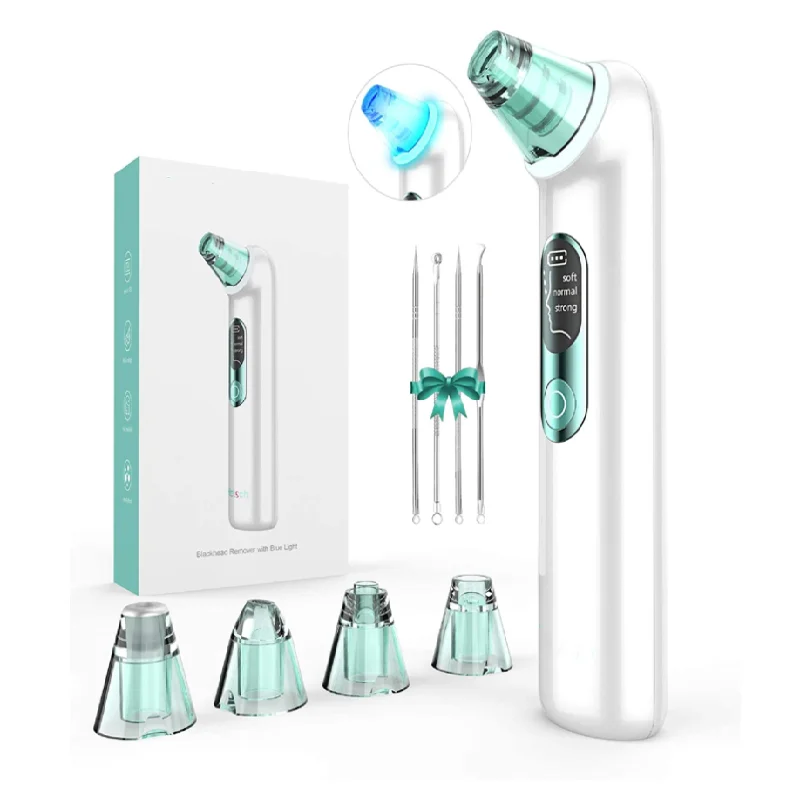 PSB blue electric blackhead extractor kit pore vacuum cleaner remover tool with 4 pore