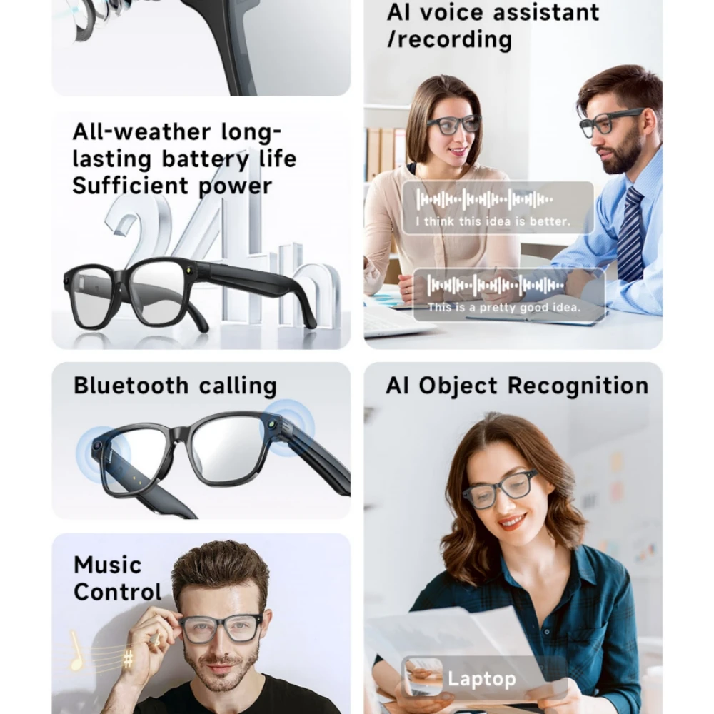 Lunettes Connectées : Traduction+recorde+music – EFY STORE
