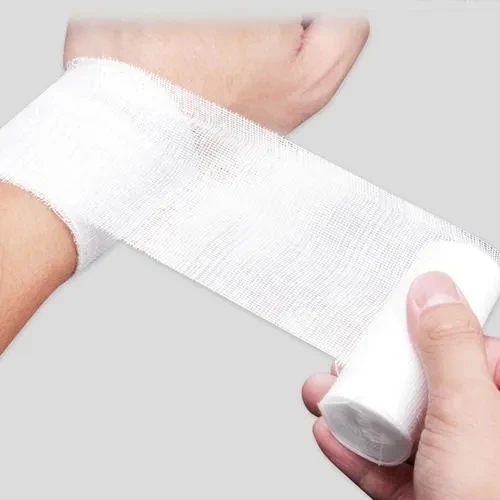 Factory Direct Elastic Bandage 100% Cotton Absorbent Gauze Bandage Roll