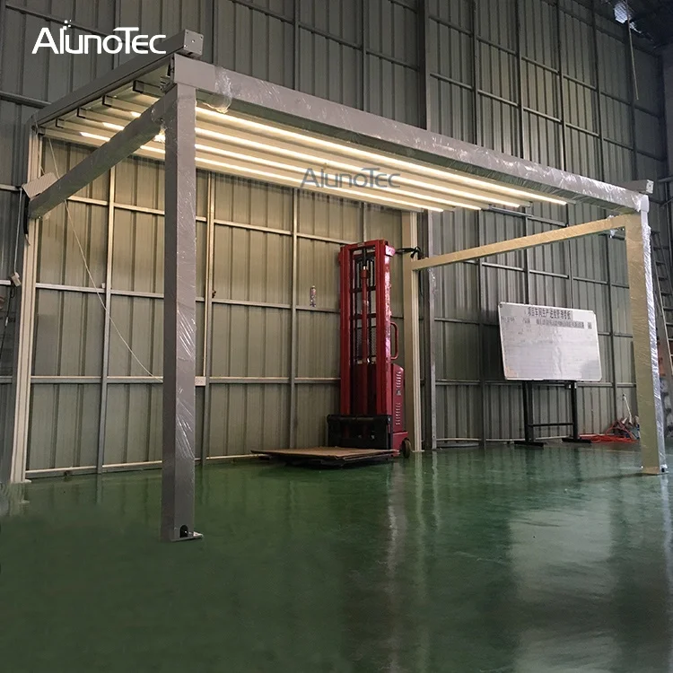 Easy Assembly Powder Coating Motorized Outdoor Folding PVC Awning Pergola Retractable Roof