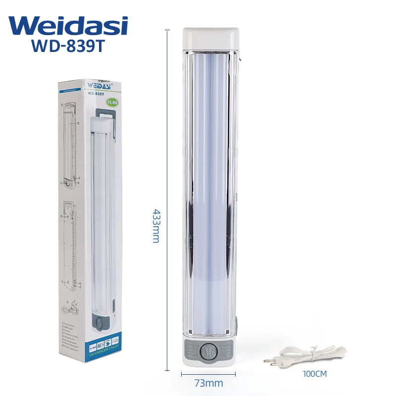 Stand or Hold Hotel Lamp Portable Emergency Light Led Rechargeable Emergency Lamp for Sale